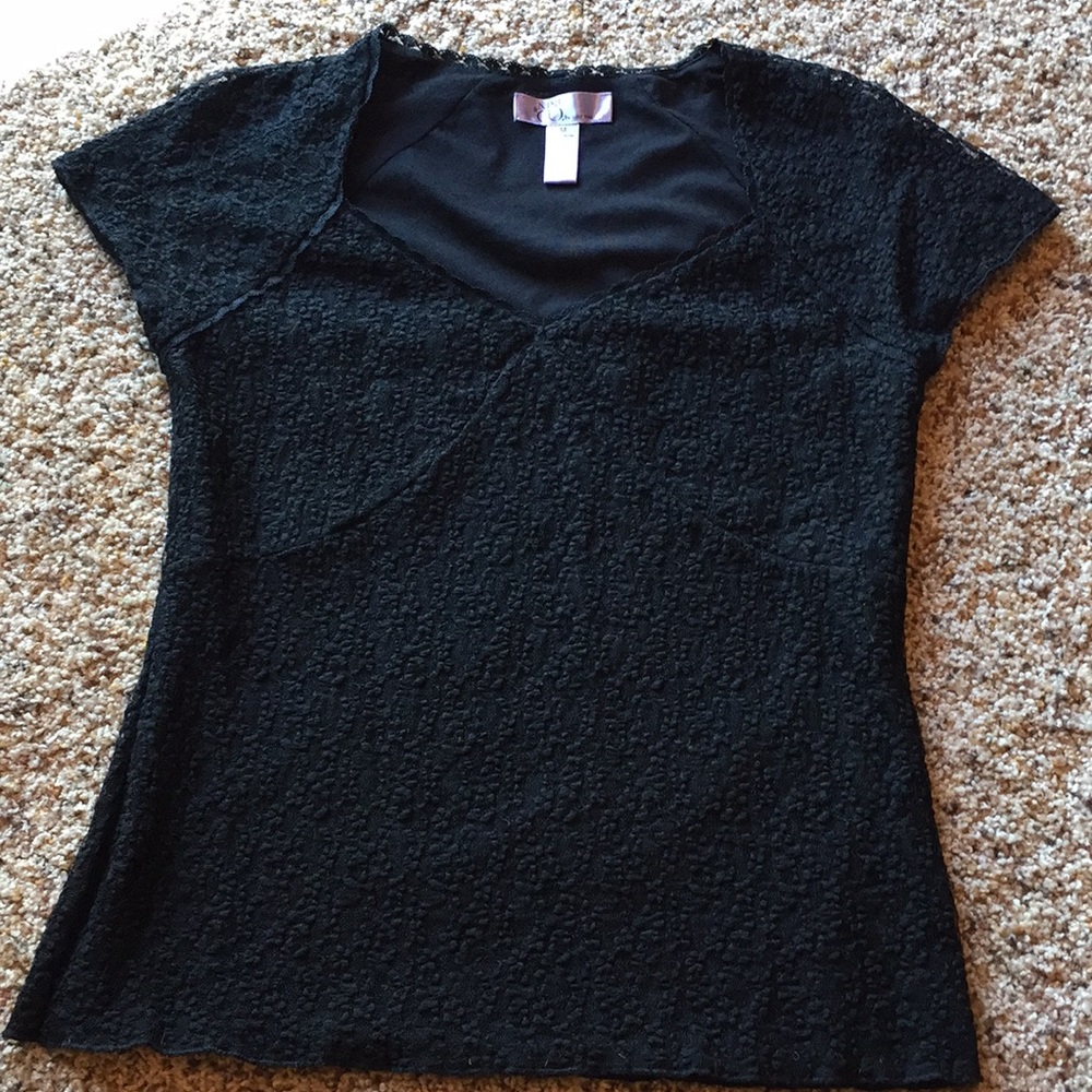 Nine West Black Lace top M